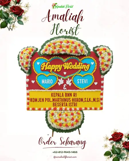 Papan Bunga Pernikahan Mendoyo Dangin Tukad